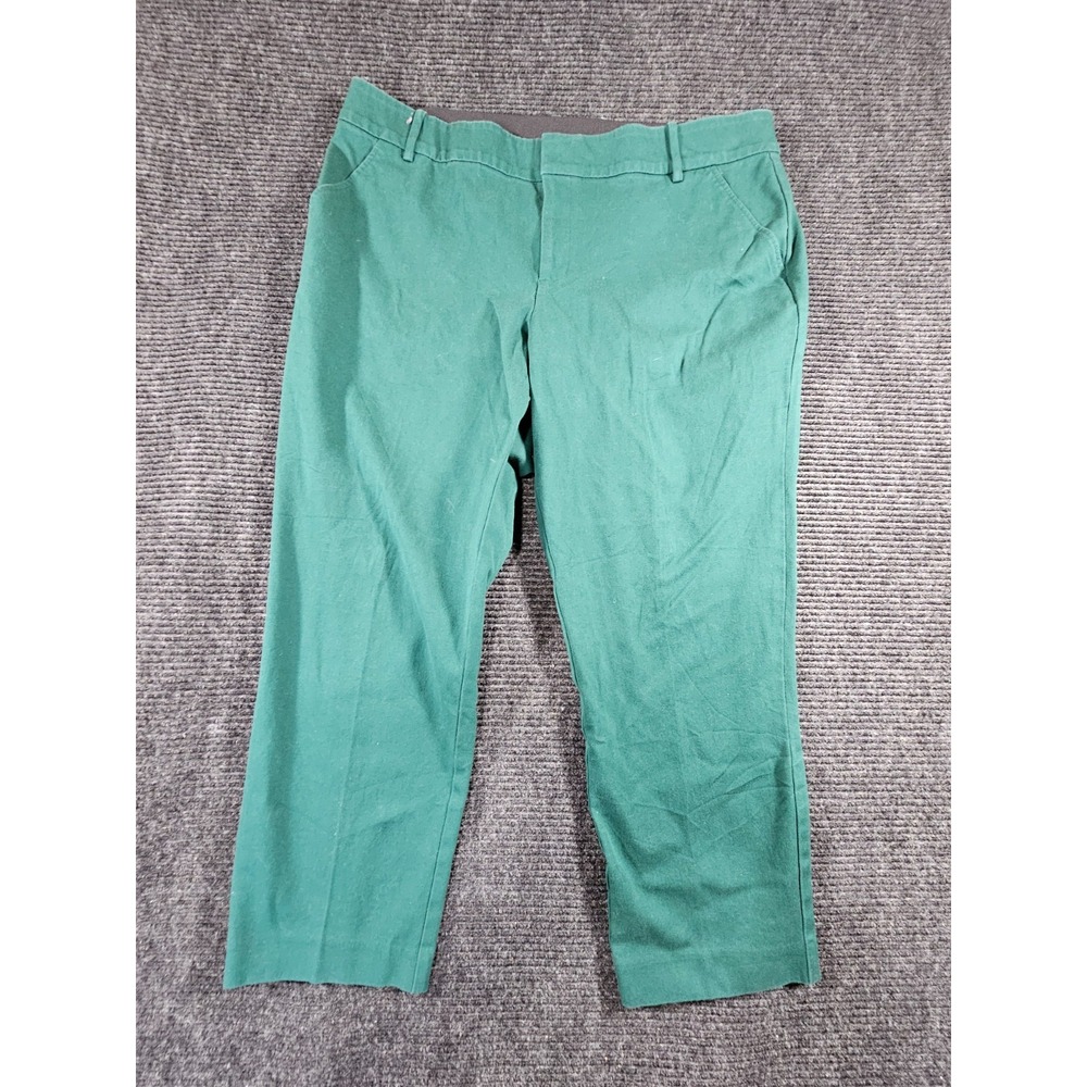 Ava & Viv Trouser Pants Women's 18W Green Regular Fit Slash Pockets Straight Leg